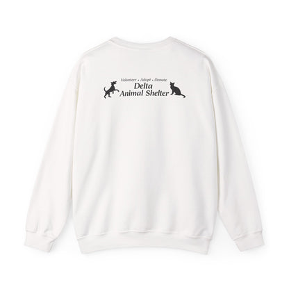 Delta Animal Shelter Crewneck Sweatshirt "Line Art" Collection - Logo on Back