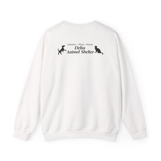 Delta Animal Shelter Crewneck Sweatshirt "Line Art" Collection - Logo on Back