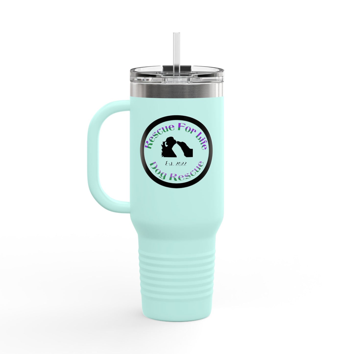 Rescue For Life Dog Rescue Classic Logo - 40oz Insulated Travel Mug