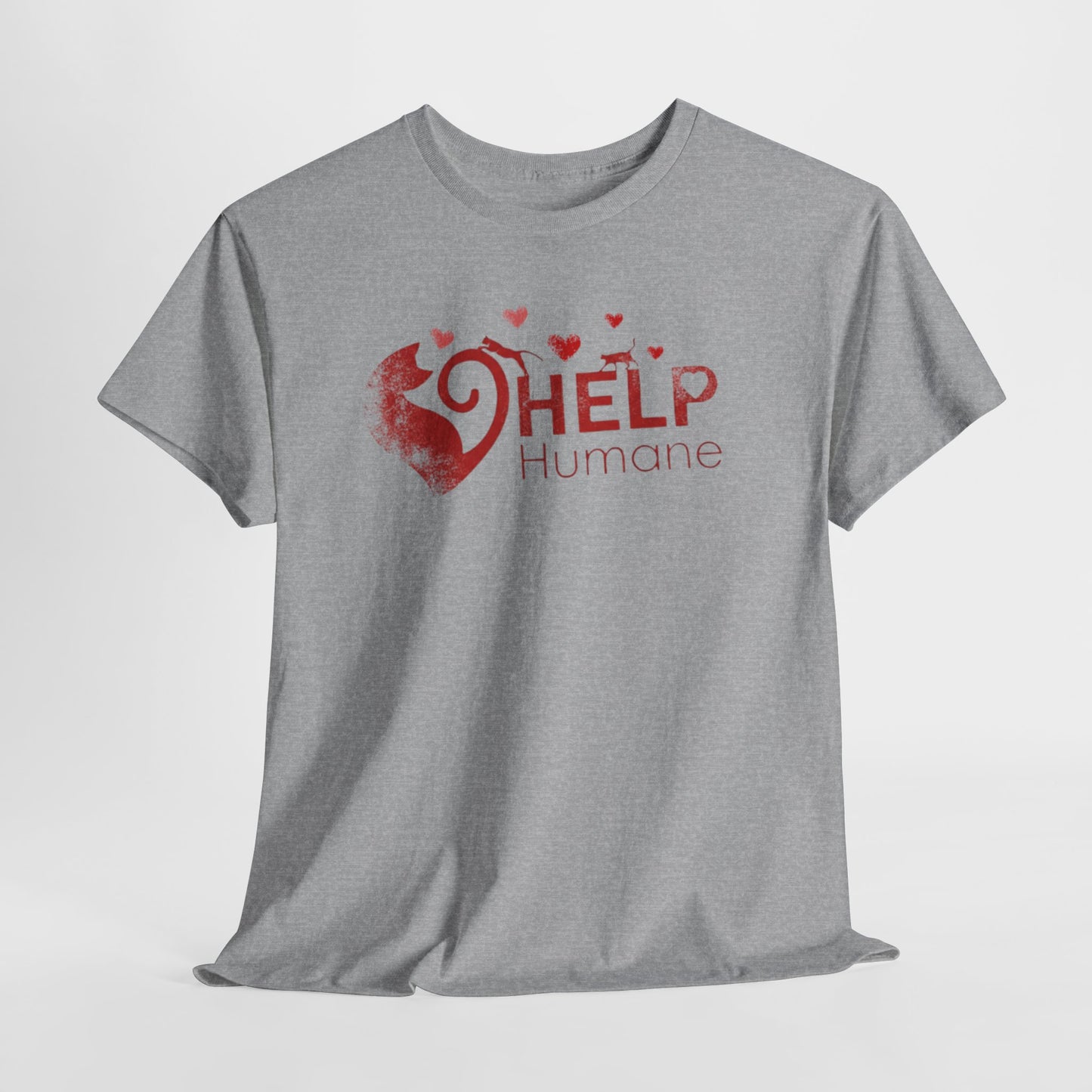 Help Humane Valentine's Day T-Shirt — Animal Rescue Heart Logo Tee