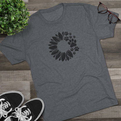 Delta Animal Shelter Tri-Blend Sunflower Paw T‑Shirt