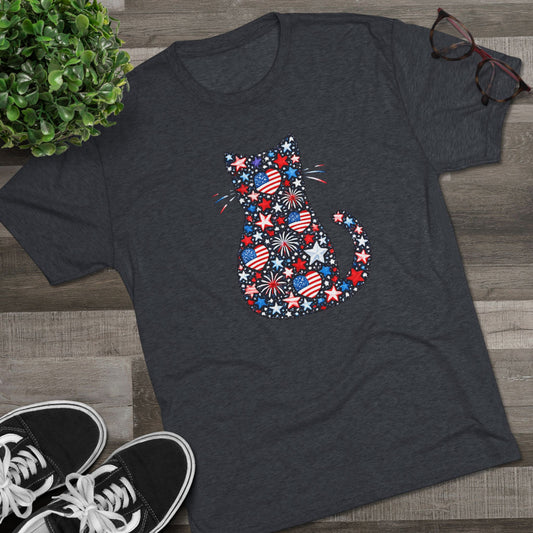 Northwoods 4th of July Kitty Breathable Tri Blend T-Shirt