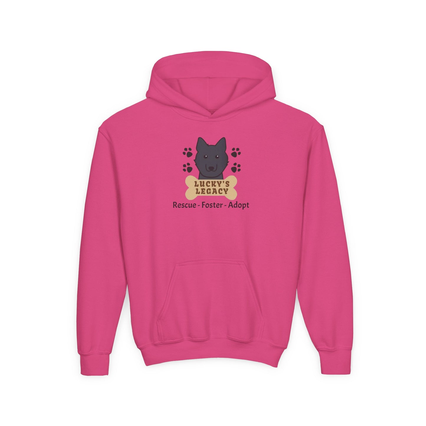 Lucky's Legacy Rescue Foster Adopt Youth Hoodie Sweatshirt