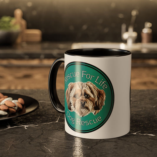 Rescue For Life Dog Rescue Logo Mug - Classic and New Logos (11oz, 15oz)