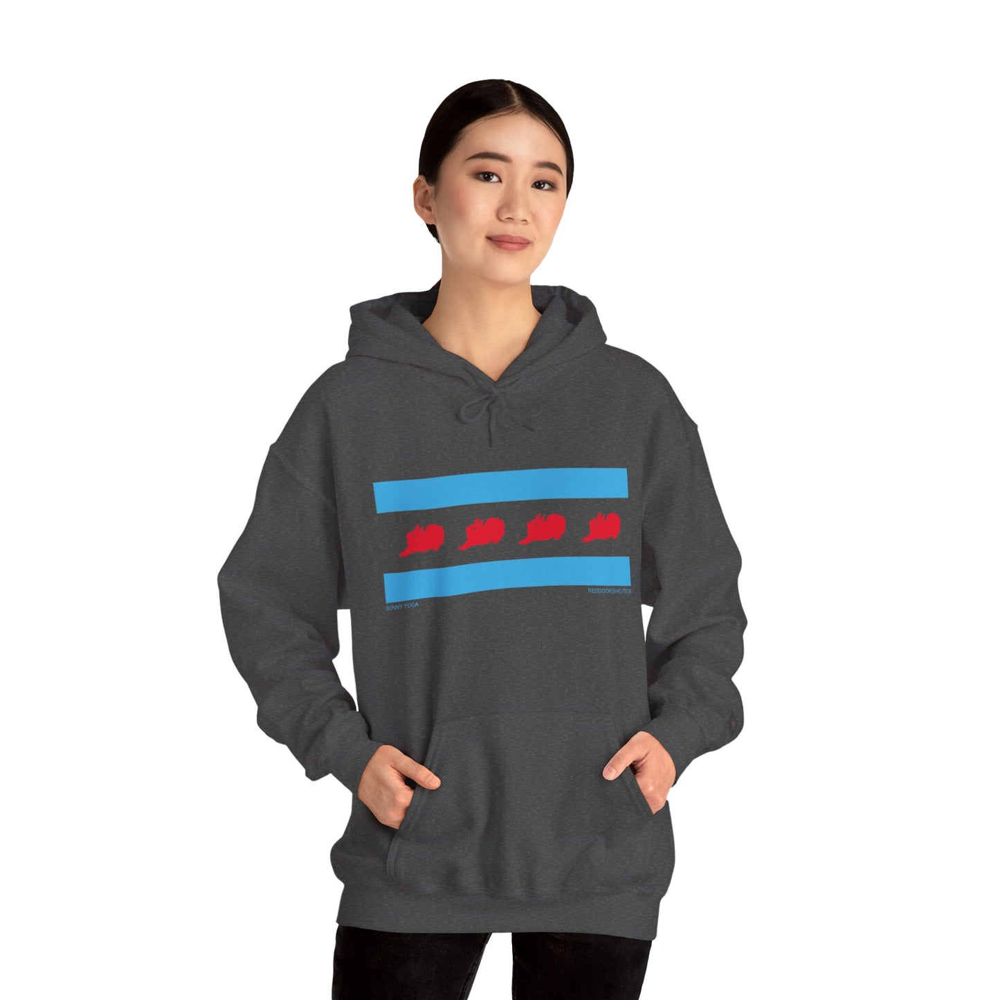 Red Door Bunny Yoga Style Men & Women's Hoodie