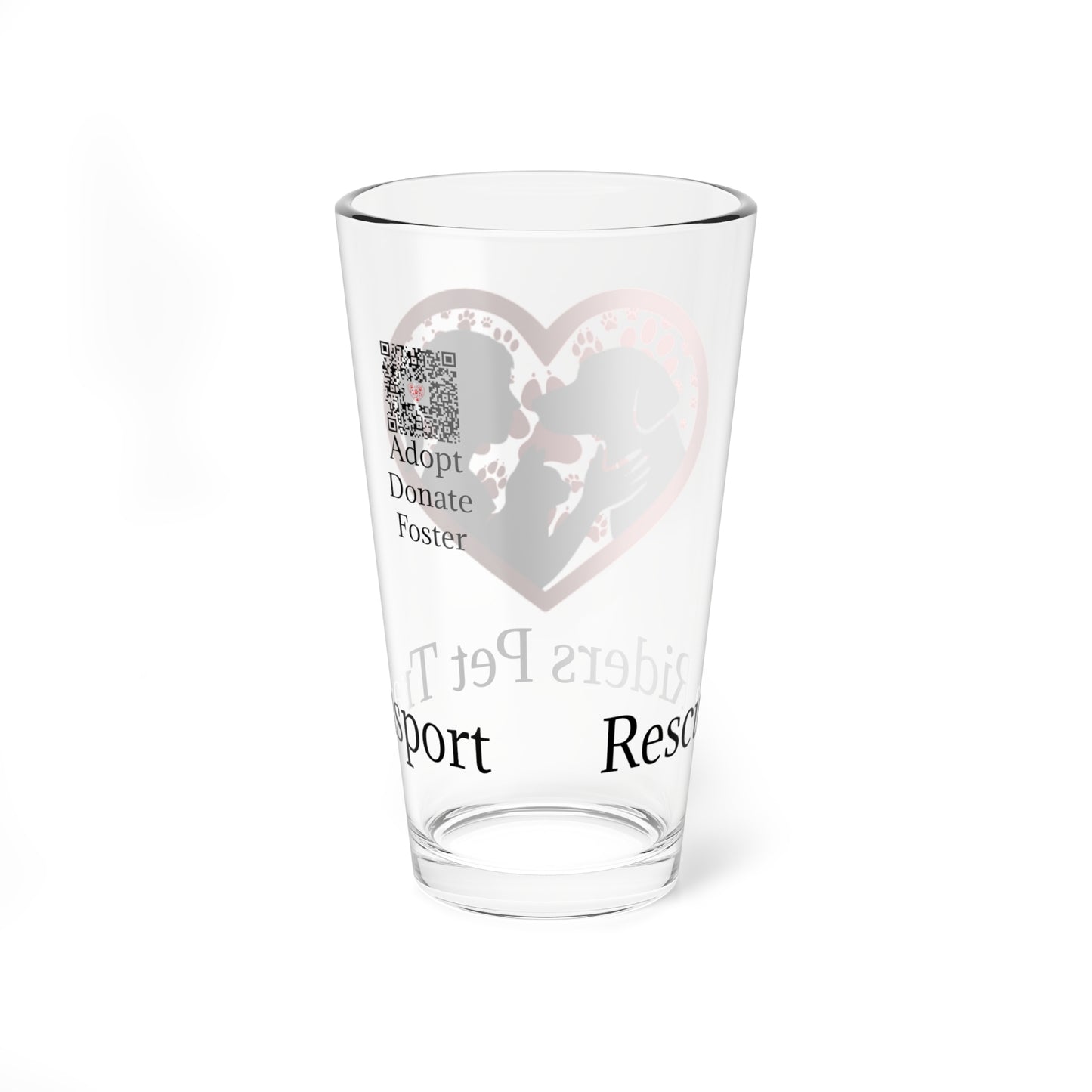 Rescue Rider Mixing Glass - 16oz Dog Lover Drinkware