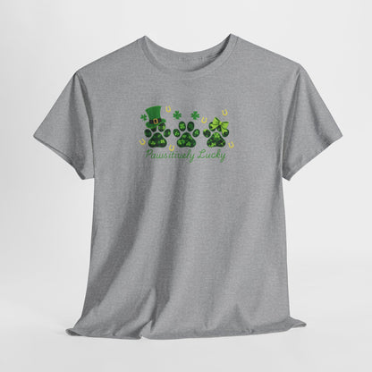 Staff Inventory Delta Animal Shelter Paws-itevely Lucky Logo St. Patrick's Day Tee