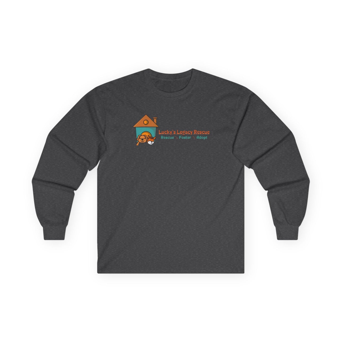 Lucky’s Legacy Rescue Logo Shirt (Rescue • Foster • Adopt) Long Sleeve Tee