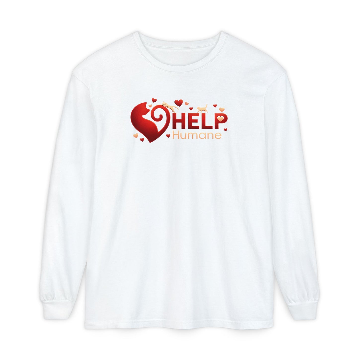 Help Humane Heart Logo Long Sleeve Tee