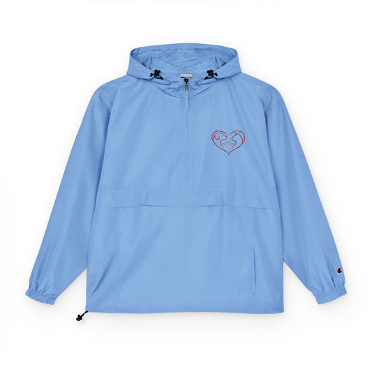 Delta Shelter Anorak Jacket — Minimal Heart Outline Windbreaker (Internal)
