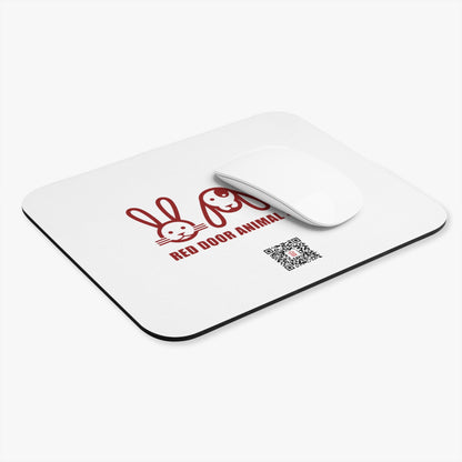 Red Door Animal Shelter Rectangular Mouse Pad – Bunny, Dog & Cat Rescue Logo