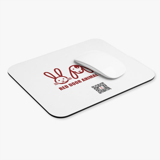 Red Door Animal Shelter Rectangular Mouse Pad – Bunny, Dog & Cat Rescue Logo