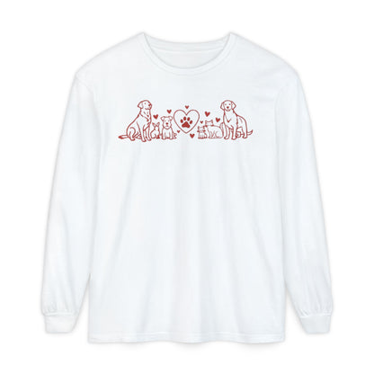 Delta Animal Shelter Dogs Valentine's Day Long Sleeve T-Shirt (Internal)
