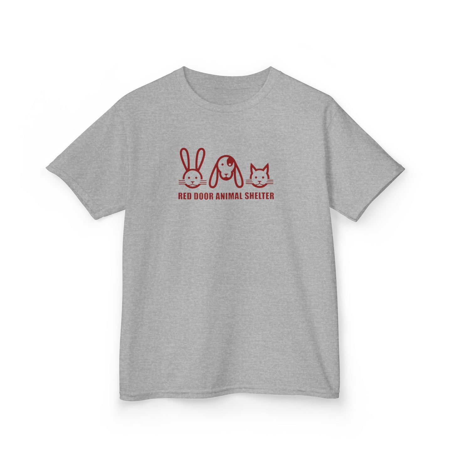 Red Door Animal Shelter Youth T-Shirt - Cute Bunny, Dog & Cat