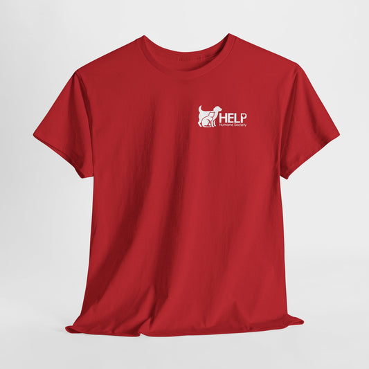 HELP Humane Society White Logo Adult Fundraising T‑Shirt