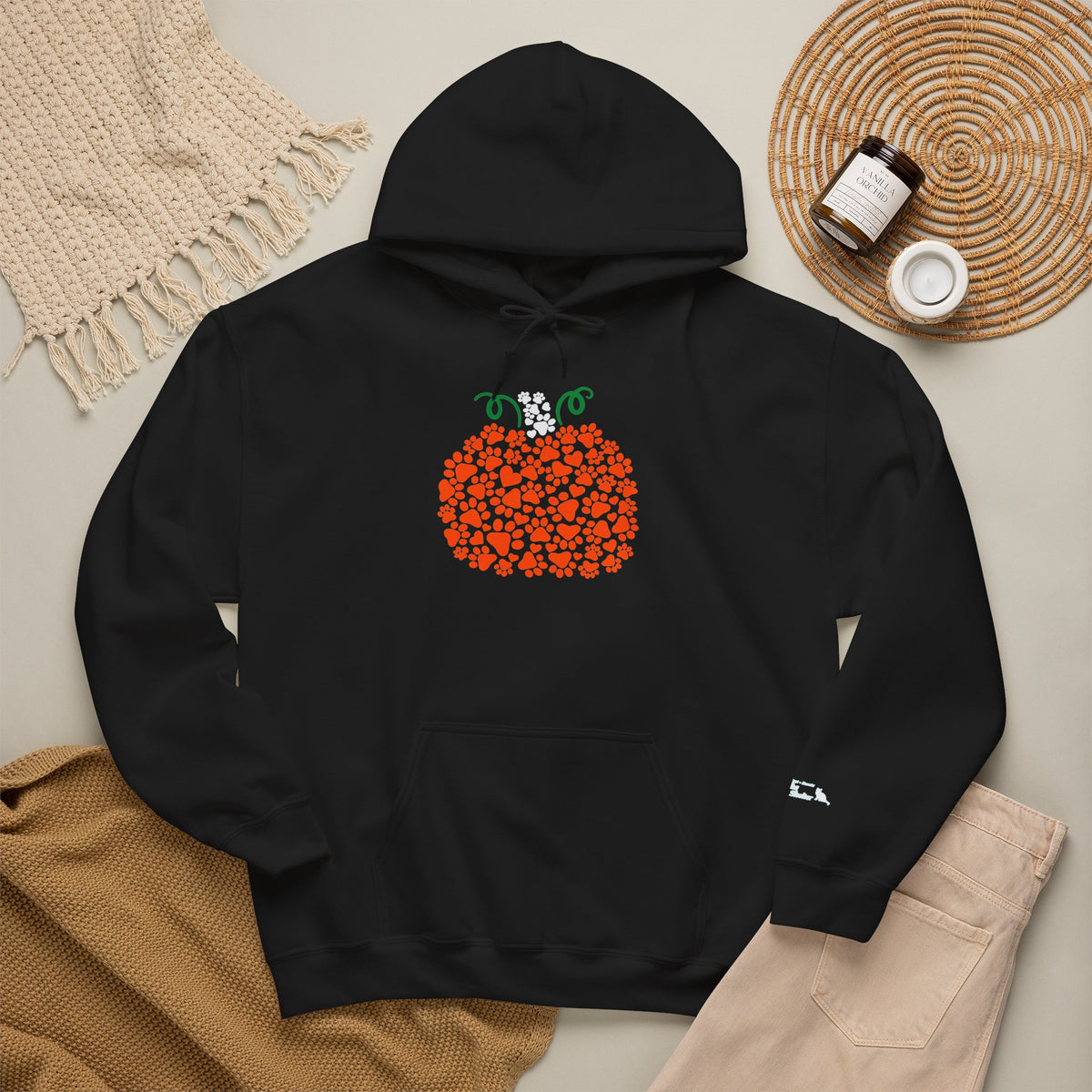Delta Animal Shelter Paw Pumpkin Hoodie