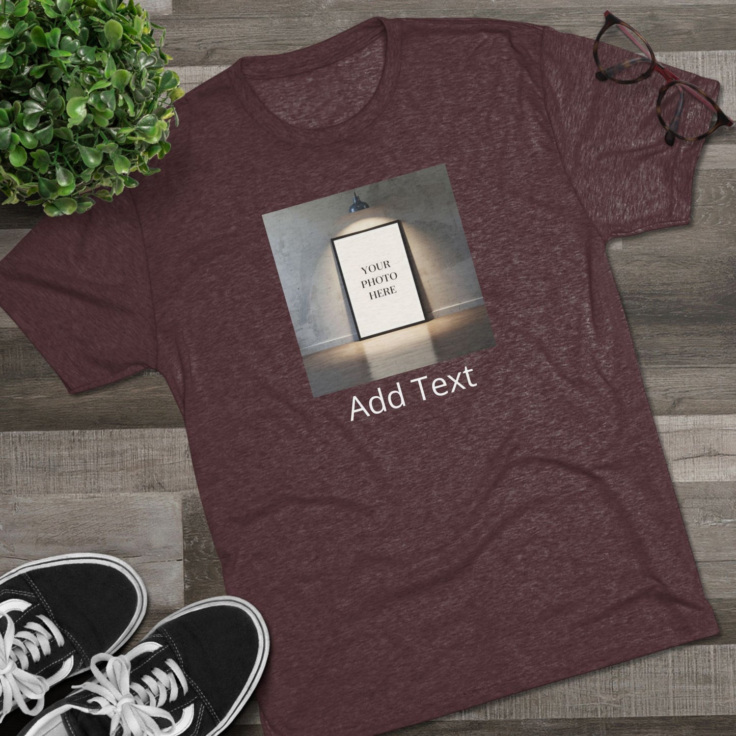 Customizable T-Shirt — Add Your Text & Photo