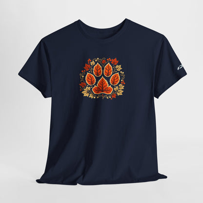 Delta Autumn Leaf Paw T-Shirt — Fall Dog Lover Tee