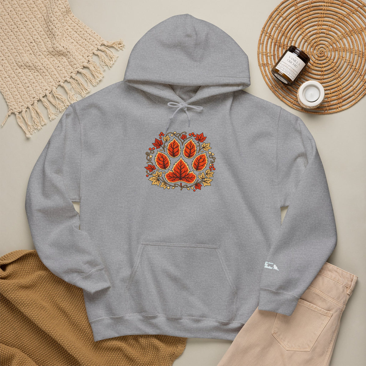 Delta Animal Shelter Autumn Leaves Paw Hoodie