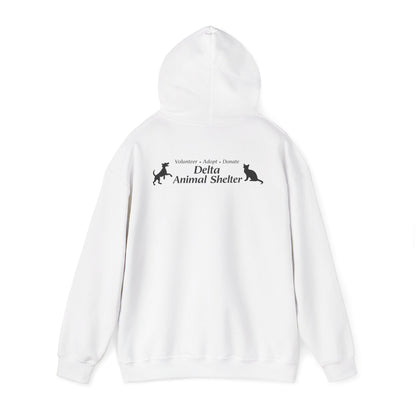 Delta Animal Shelter Hoodie "Line Art" Collection - Logo on Back (Internal)