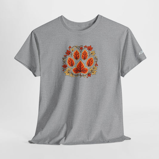Delta Autumn Leaf Paw T-Shirt — Fall Dog Lover Tee