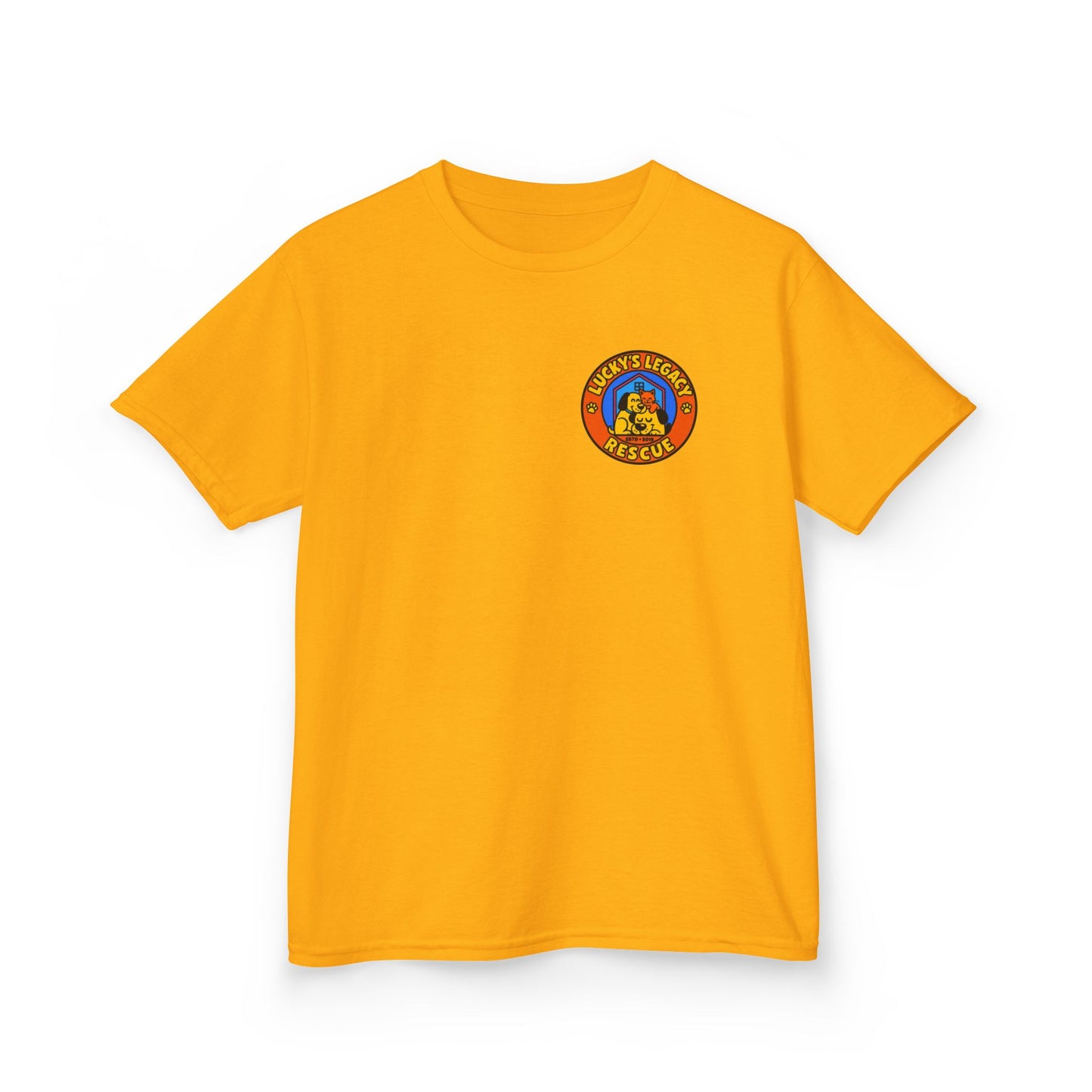Lucky's Legacy Rescue Youth T-Shirt Update on Classic Logo