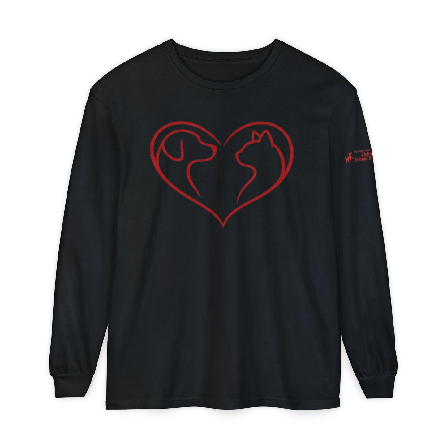 Delta Animal Shelter Dog & Cat Heart Long Sleeve Tee (Internal)