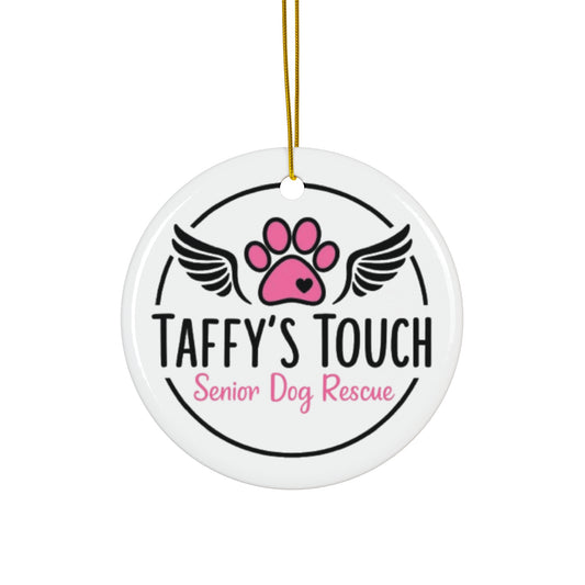 Taffy’s Touch Senior Dog Rescue Logo Ornament