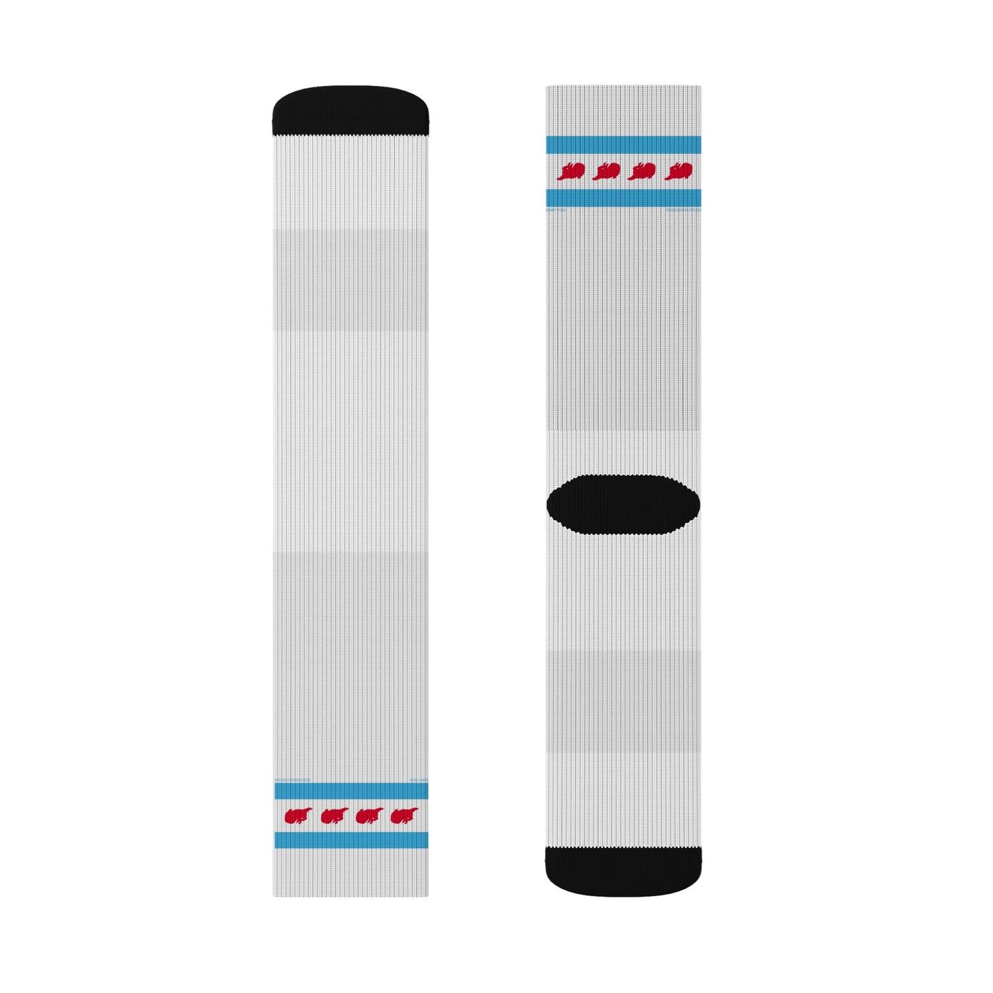 Red Door Shelter Bunny Yoga Collection Socks s — White Athletic Crew Socks