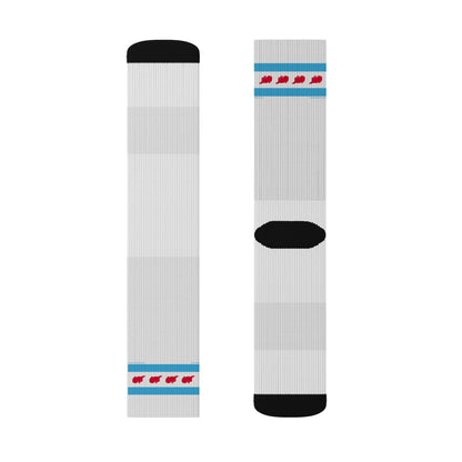 Red Door Shelter Bunny Yoga Collection Socks s — White Athletic Crew Socks