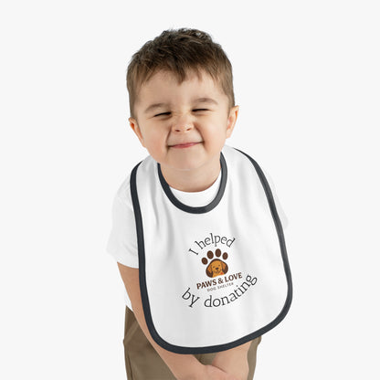 Paws & Love Baby Bib with Charitable Message