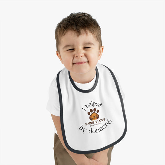 Paws & Love Baby Bib with Charitable Message