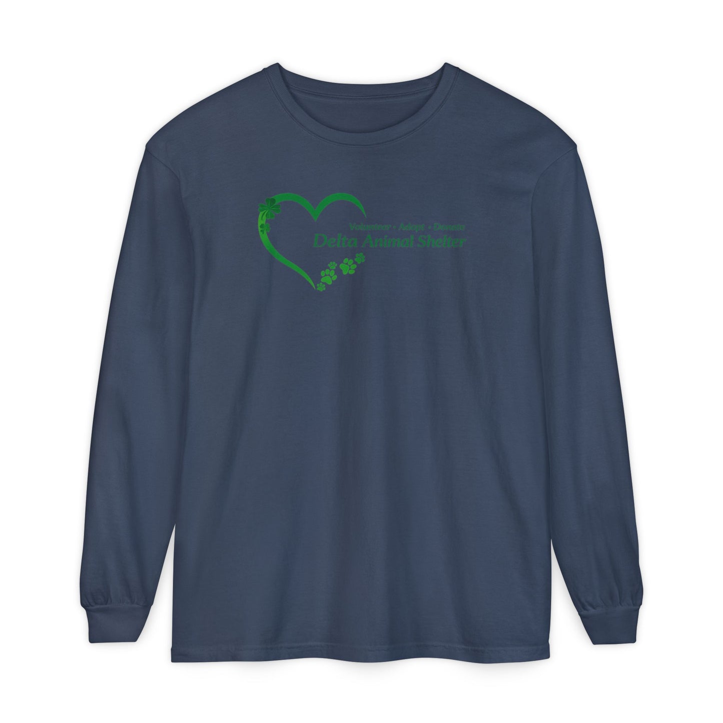 Staff Inventory Delta Animal Shelter Long Sleeve St. Patrick's Day Heart