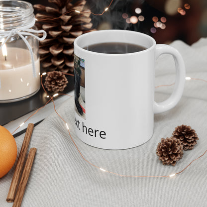 Personalized Photo Mug 11oz — Custom Pet Photo & Text Coffee Cup