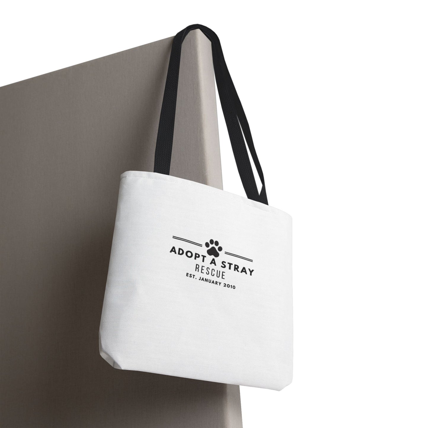 Adopt A Stray Rescue Tote Bag – QR Donate Charity Canvas Tote