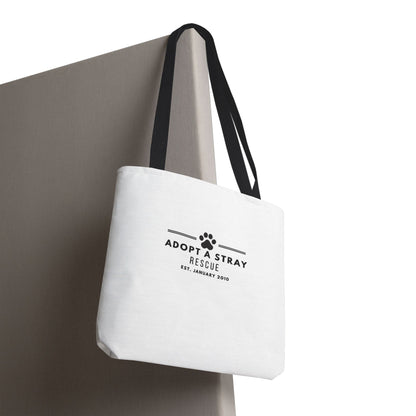 Adopt A Stray Rescue Tote Bag – QR Donate Charity Canvas Tote