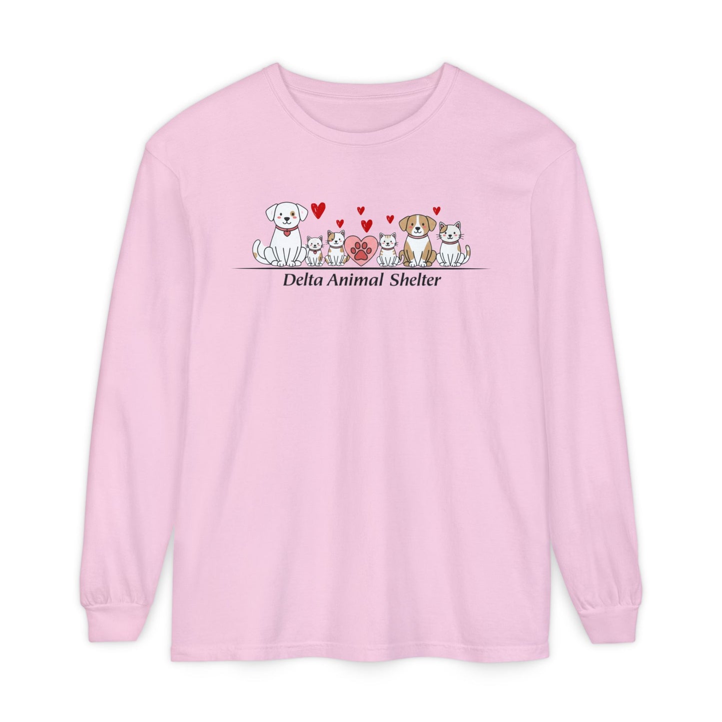 Delta Animal Shelter Long Sleeve Tee Valentine's Day Collection