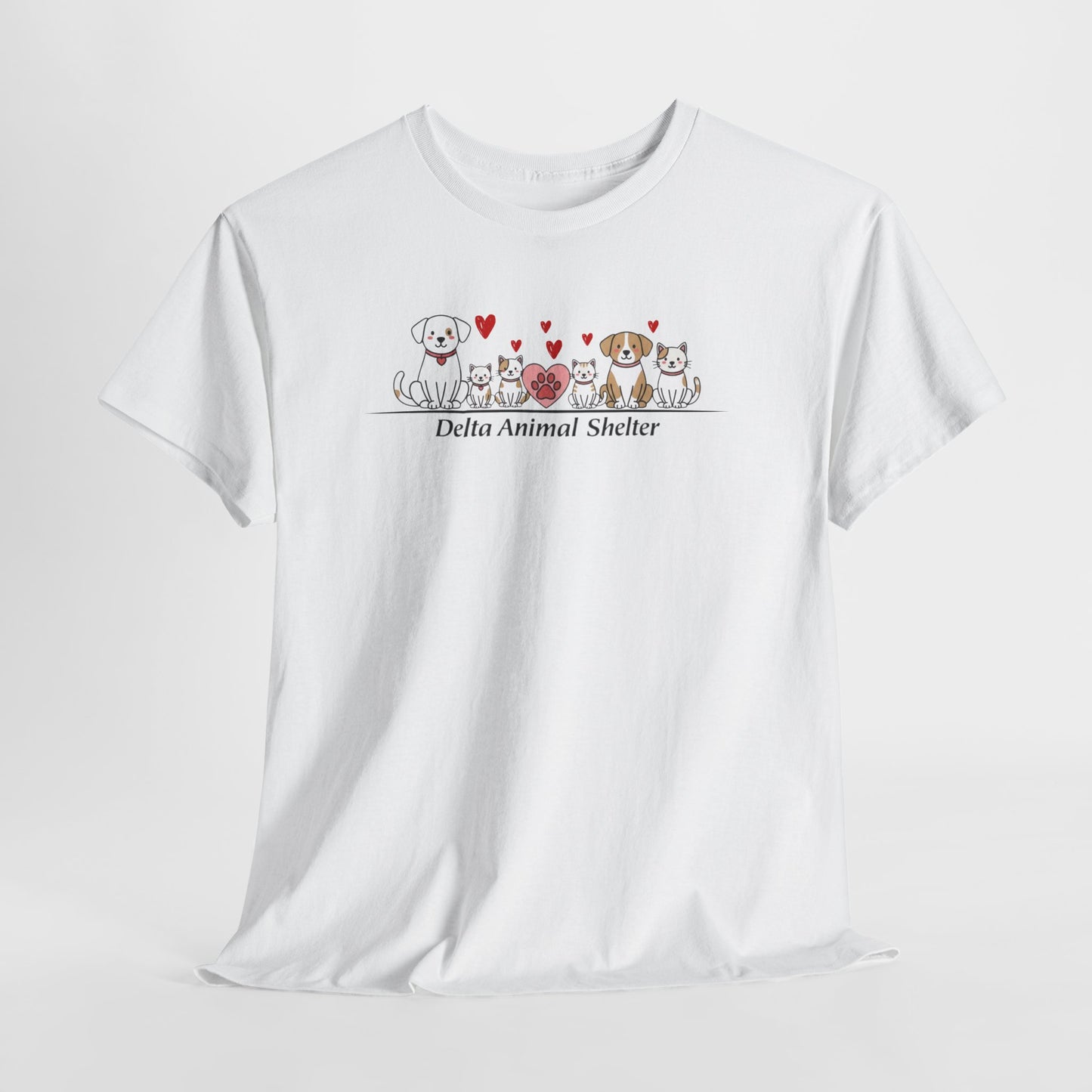 Delta Animal Shelter Paw Print Tee — Valentine's Day