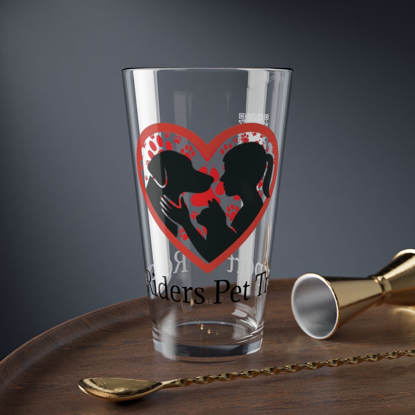 Rescue Rider Mixing Glass - 16oz Dog Lover Drinkware