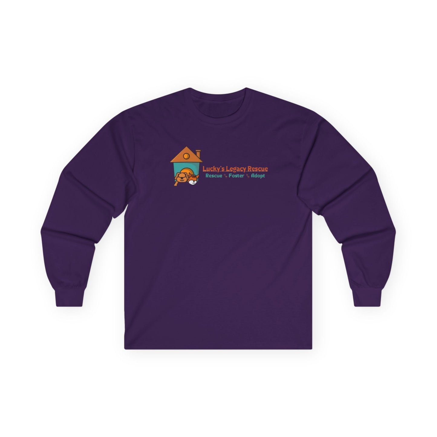 Lucky’s Legacy Rescue Logo Shirt (Rescue • Foster • Adopt) Long Sleeve Tee