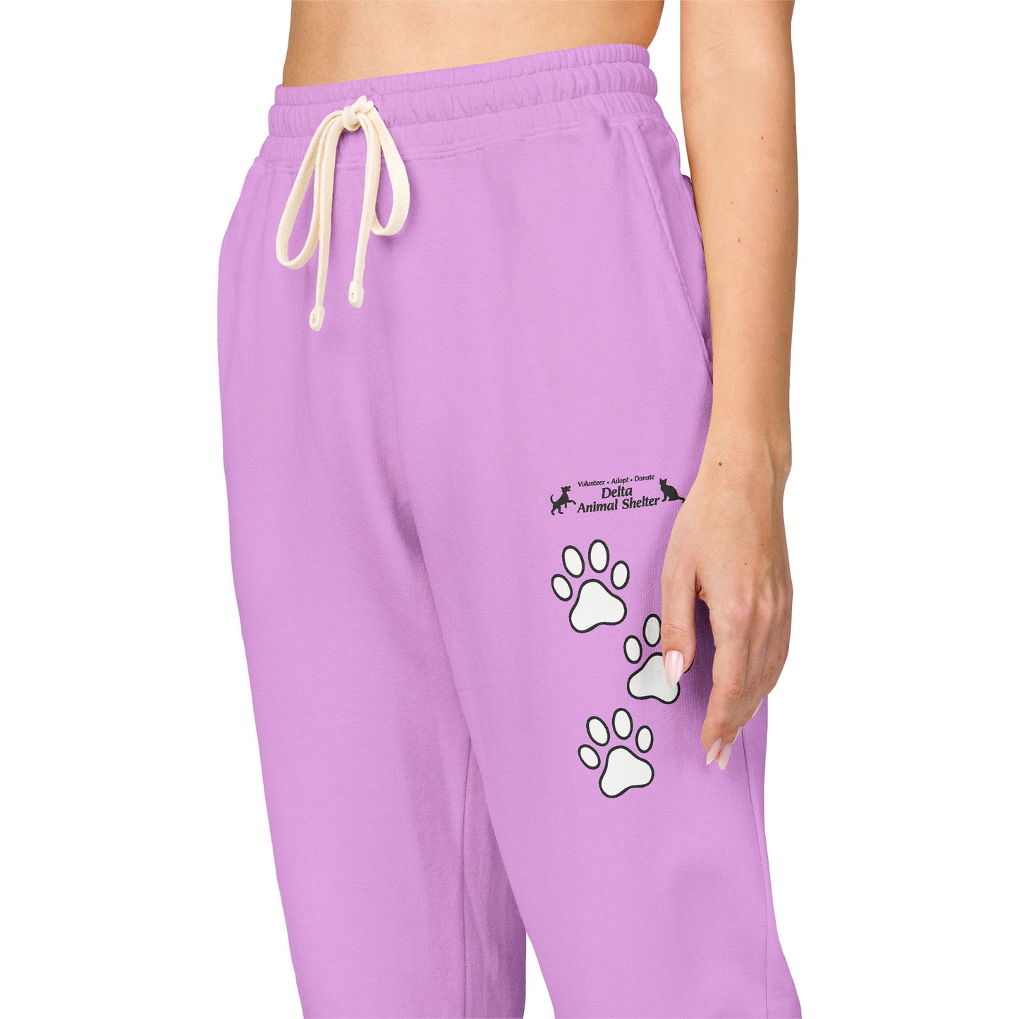 Staff Inventory Delta Animal Shelter Paw Print Sweatpants — Cozy Fleece Joggers
