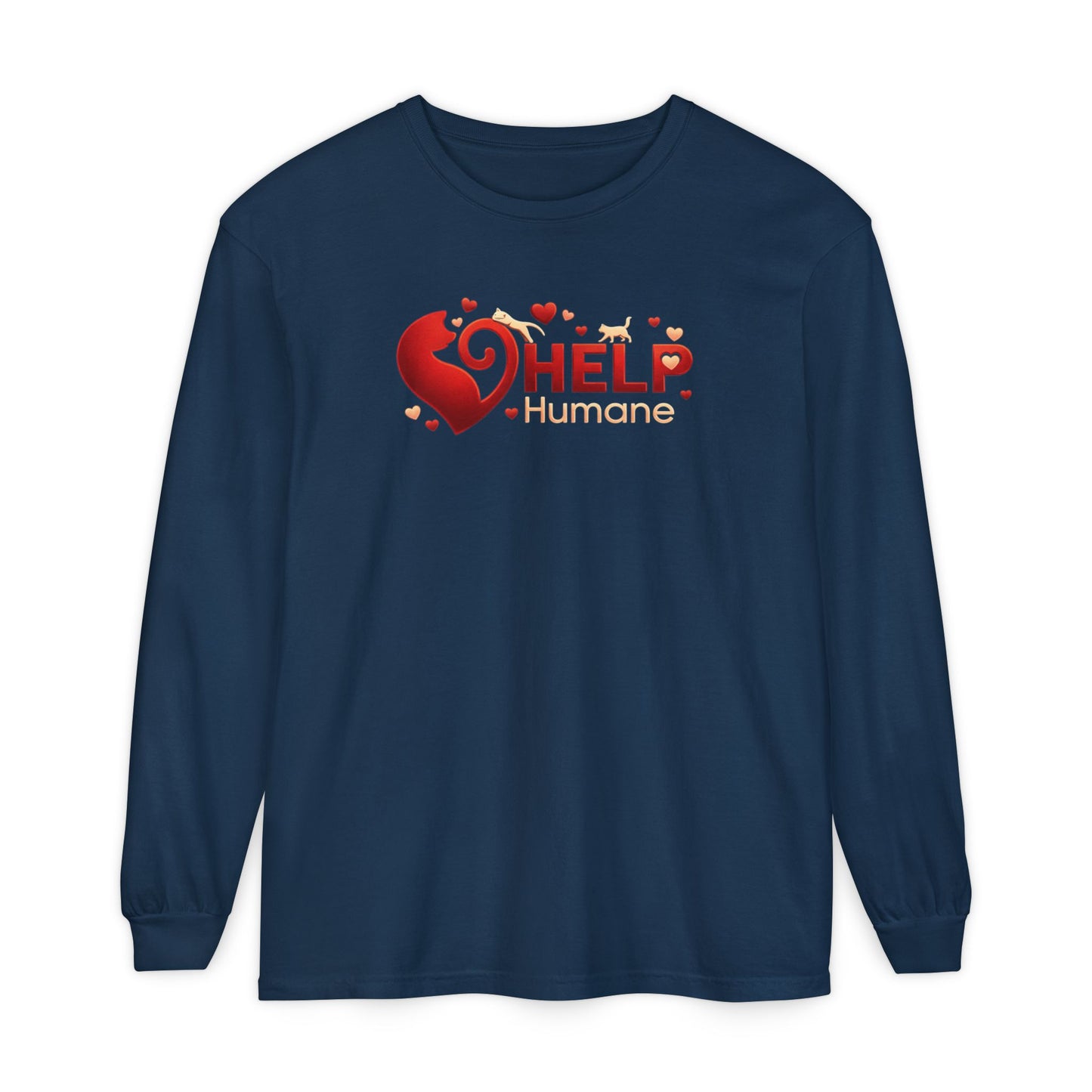 Help Humane Heart Logo Long Sleeve Tee