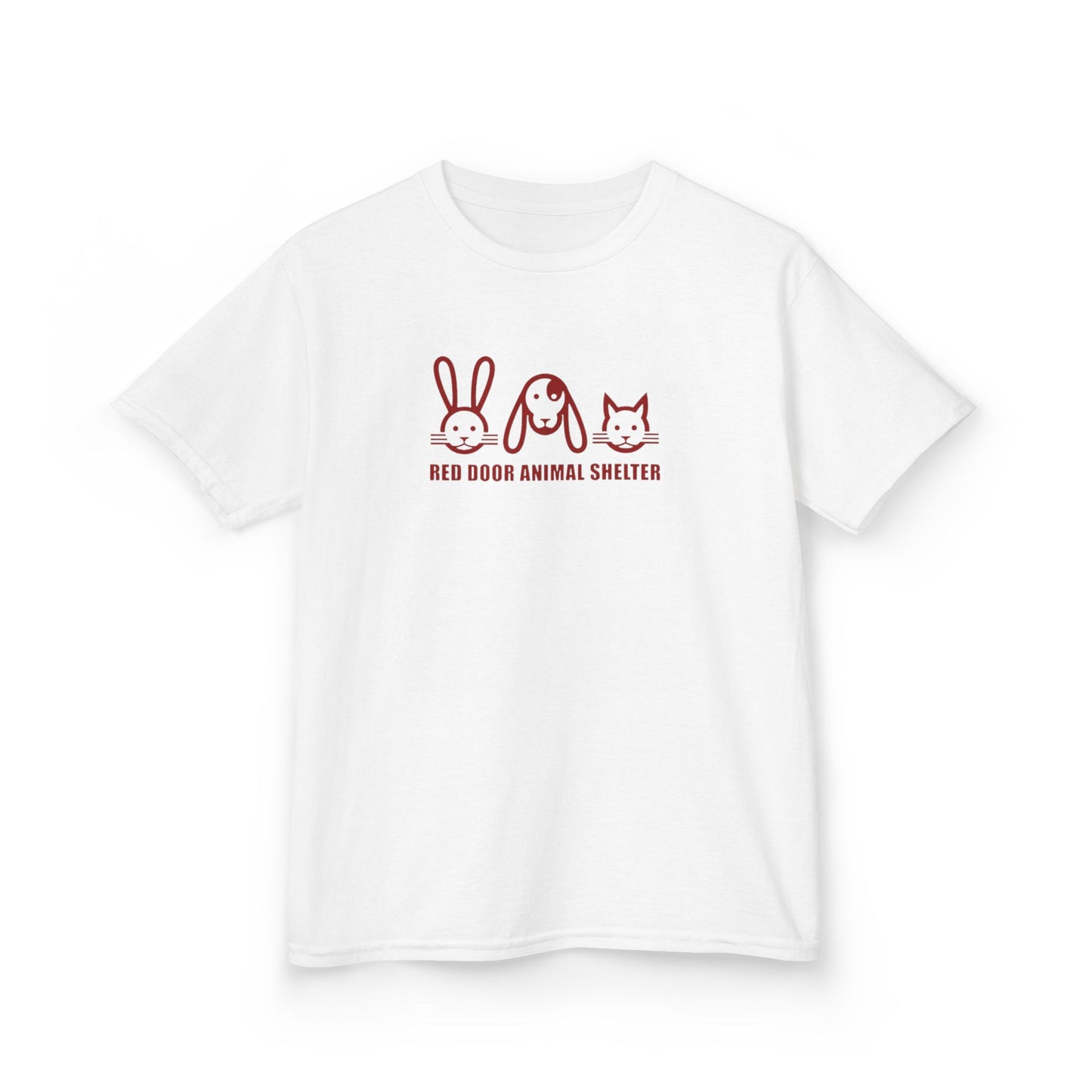 Red Door Animal Shelter Youth T-Shirt - Cute Bunny, Dog & Cat