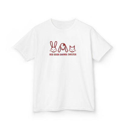 Red Door Animal Shelter Youth T-Shirt - Cute Bunny, Dog & Cat