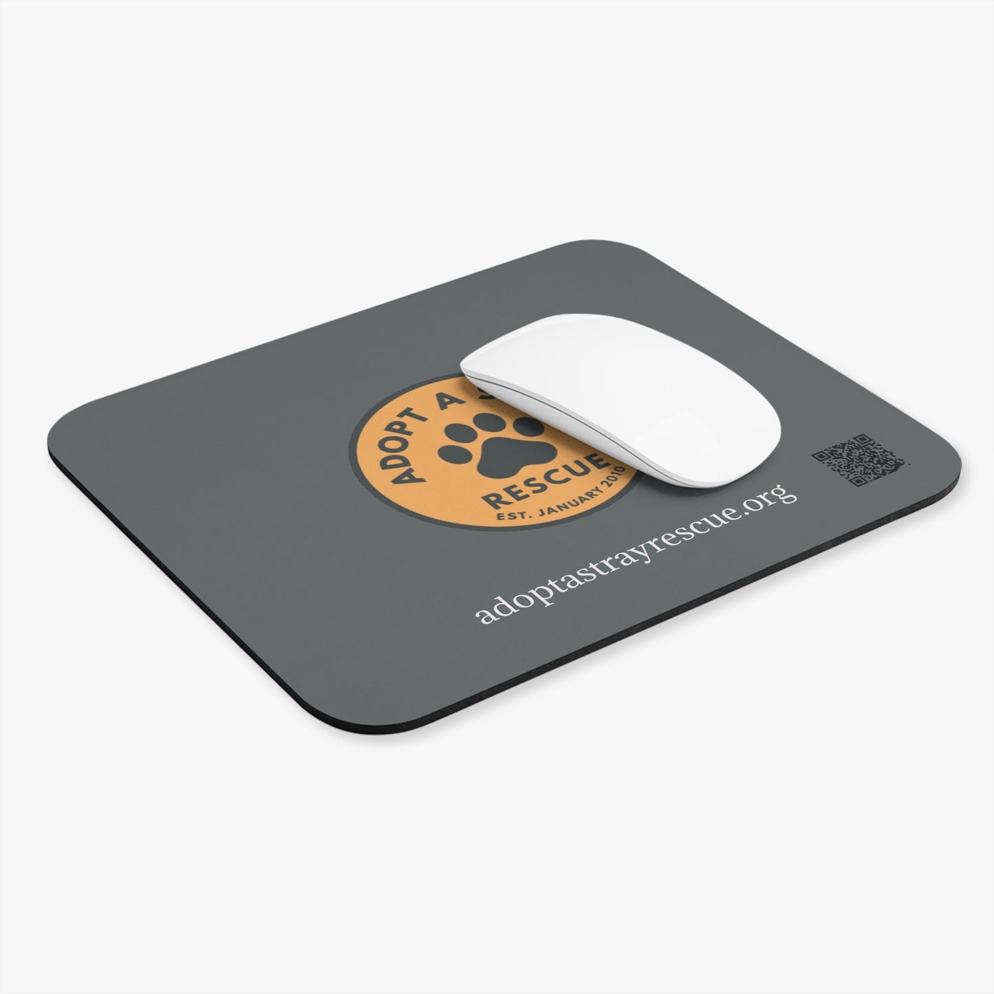 Adopt A Stray Rescue Logo Mouse Pad — Nonprofit Fundraiser