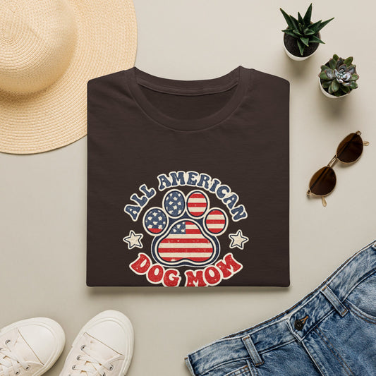 Delta All American Dog Mom Cotton T-Shirt