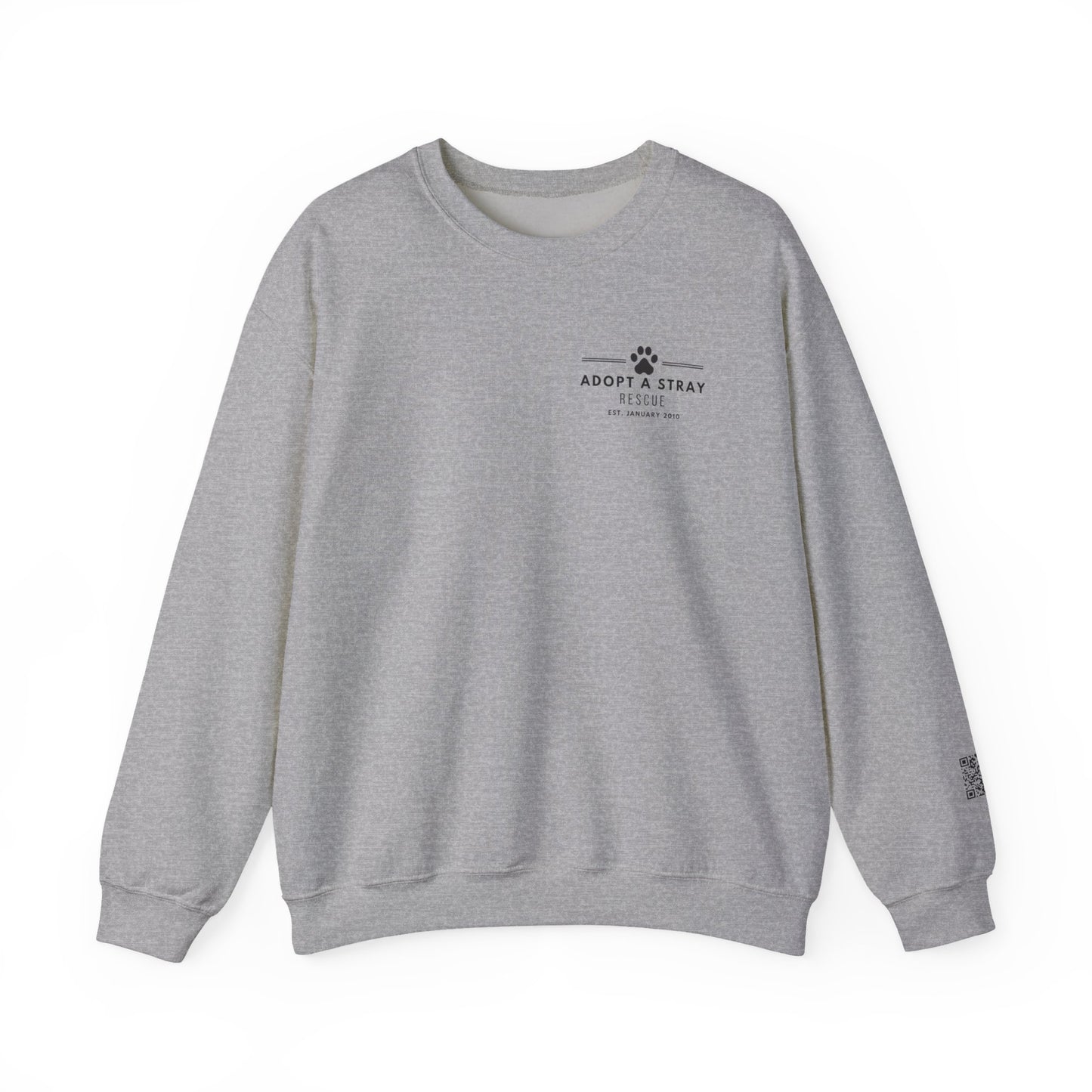 Adopt A Stray Club Crewneck Sweatshirt — Animal Rescue Awareness Pullover