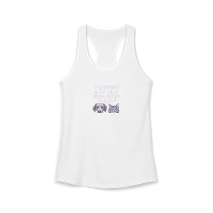 Rescue for Life "I Support" Logo Women's Ideal Racerback Tank