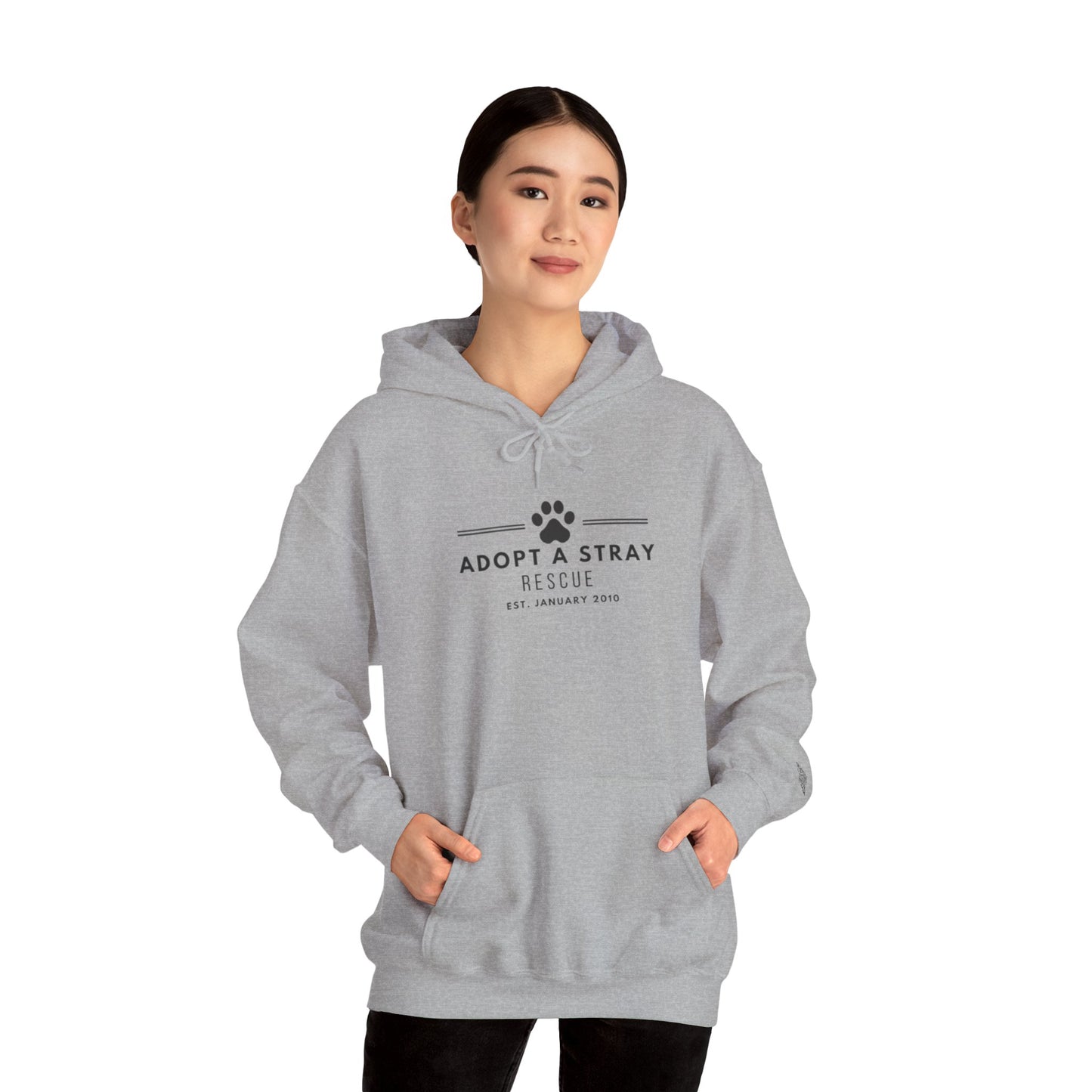 Adopt a Stray Rescue Hoodie — Paw Print Animal Rescue Sweatshirt