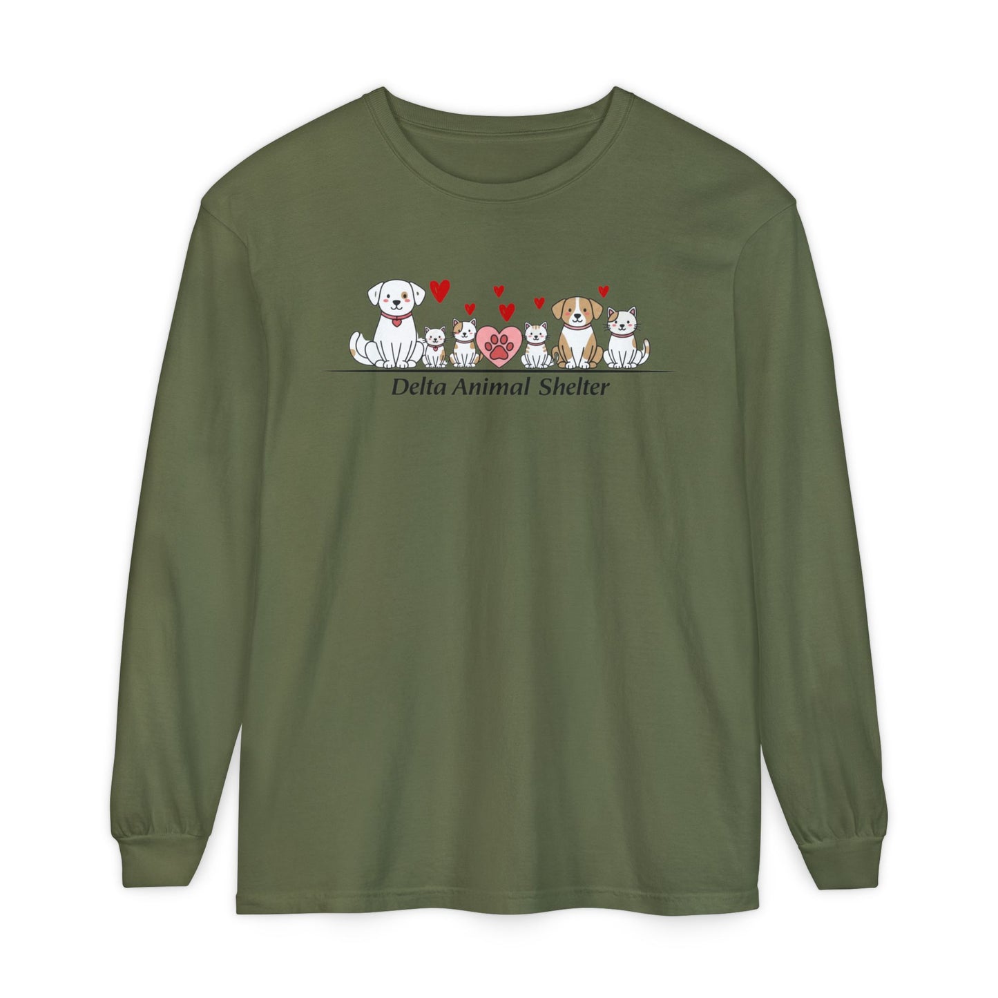 Delta Animal Shelter Long Sleeve Tee Valentine's Day Collection